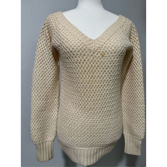 Theory knit sweater 100%wool vneck - Picture 4 of 7